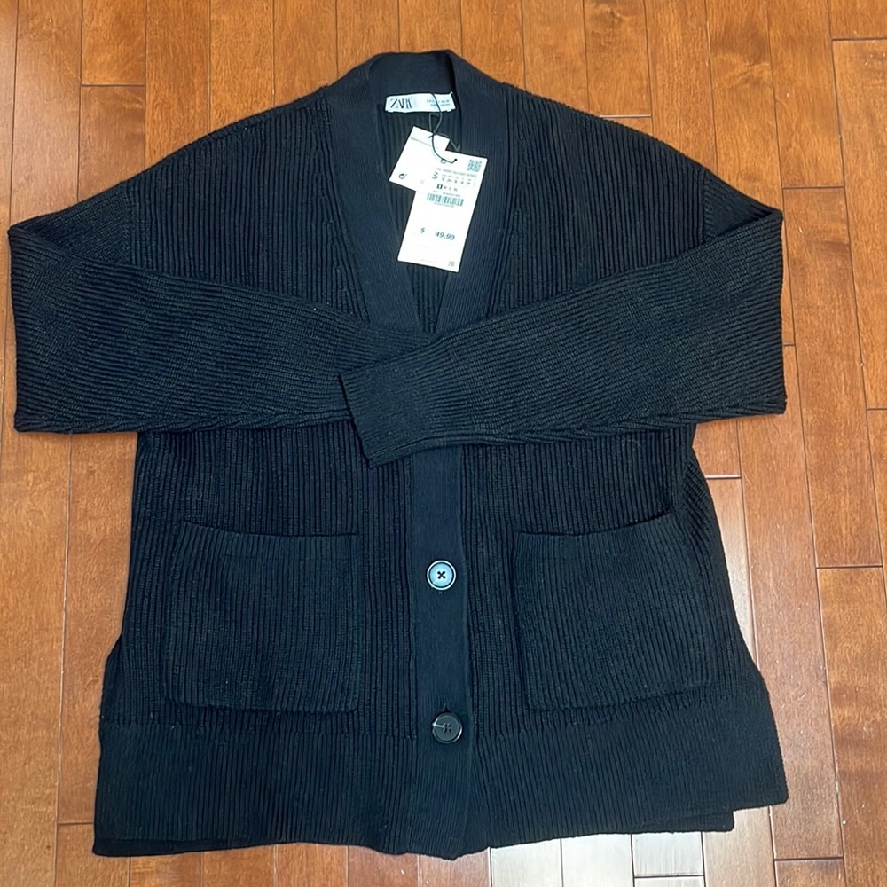 Women’s zara ribbed cardigan size S *NWT*